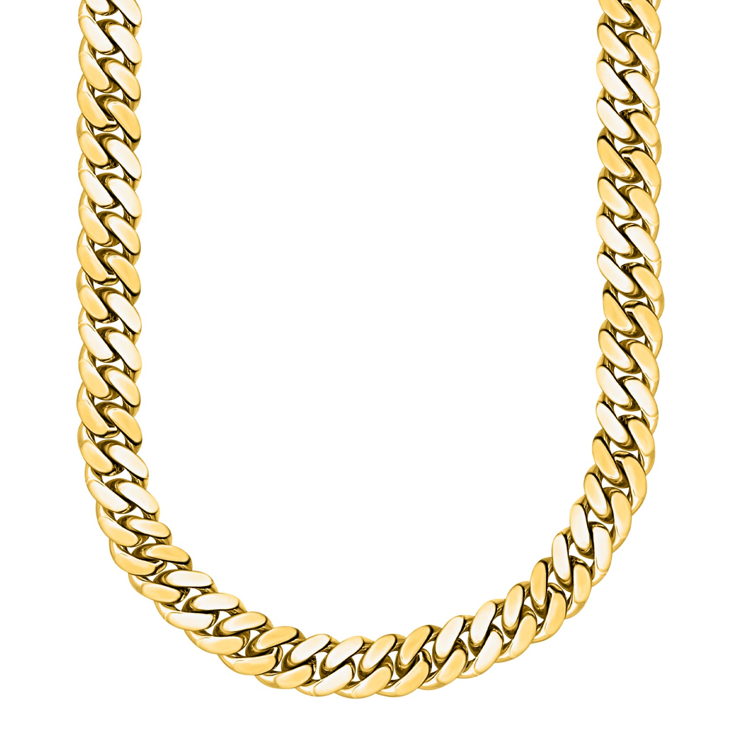 Gold Finished 925 Silver Handmade Miami Cuban Link