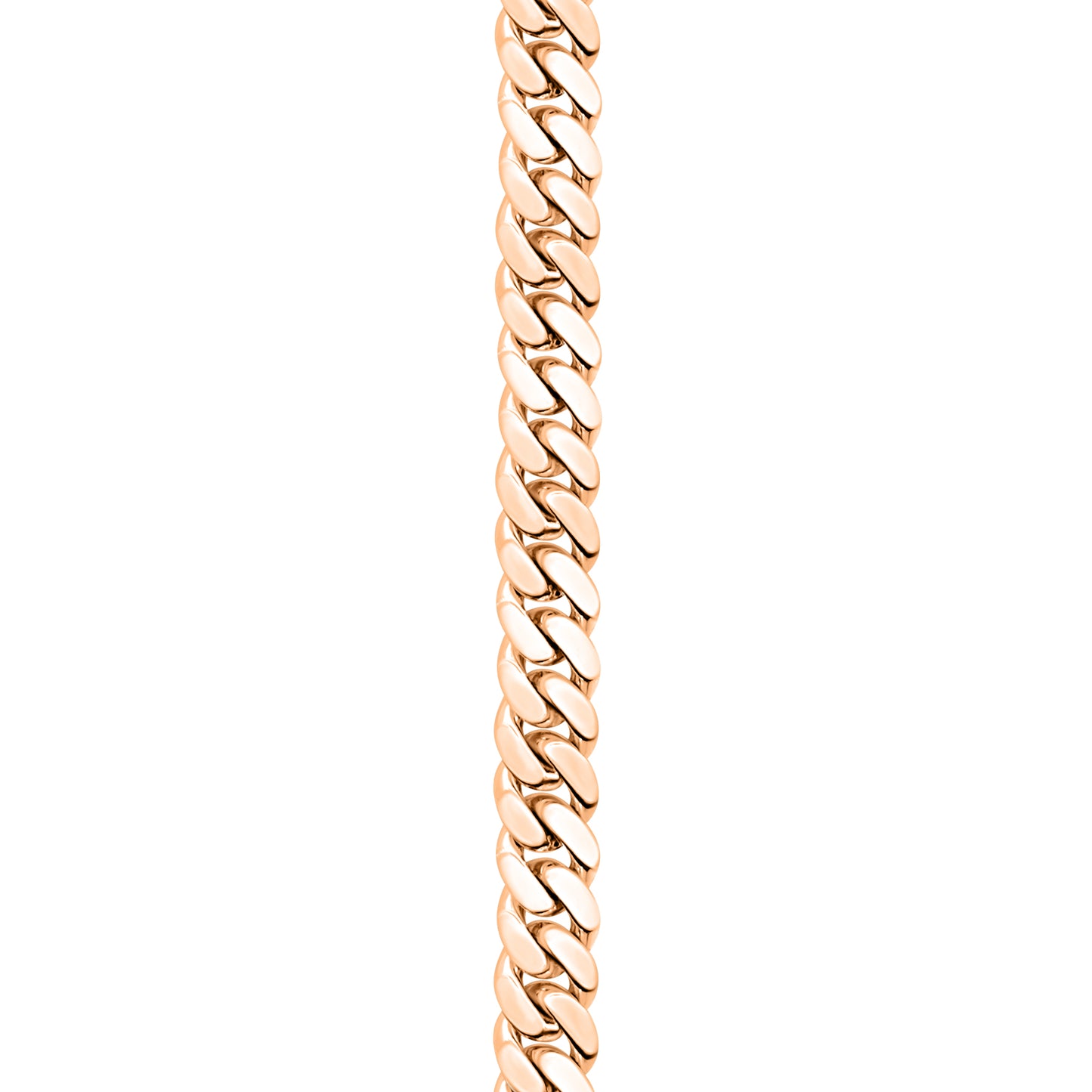 Rose Gold Finished 925 Silver Handmade Cuban Link Bracelet