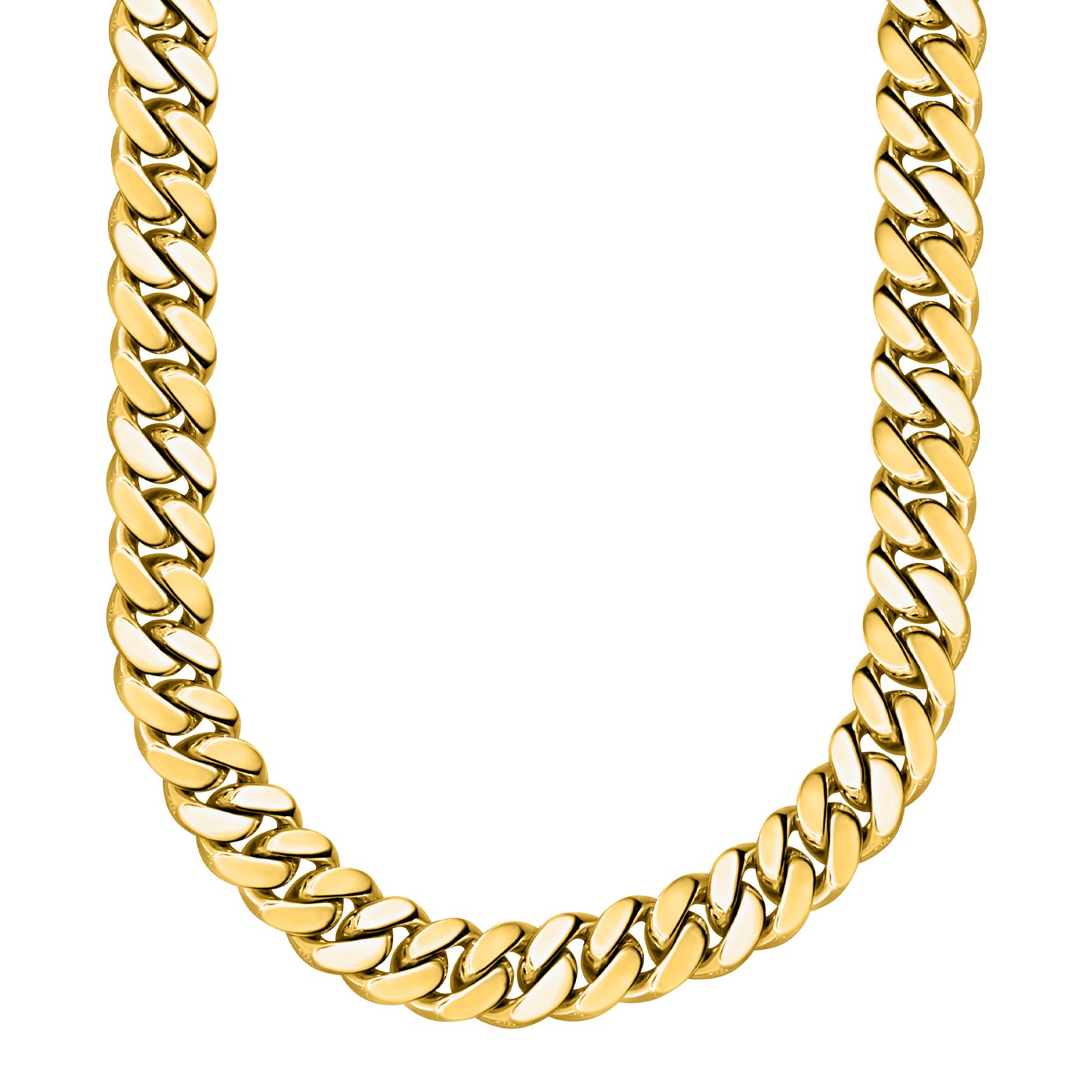 Gold Finished 925 Silver Handmade Miami Cuban Link