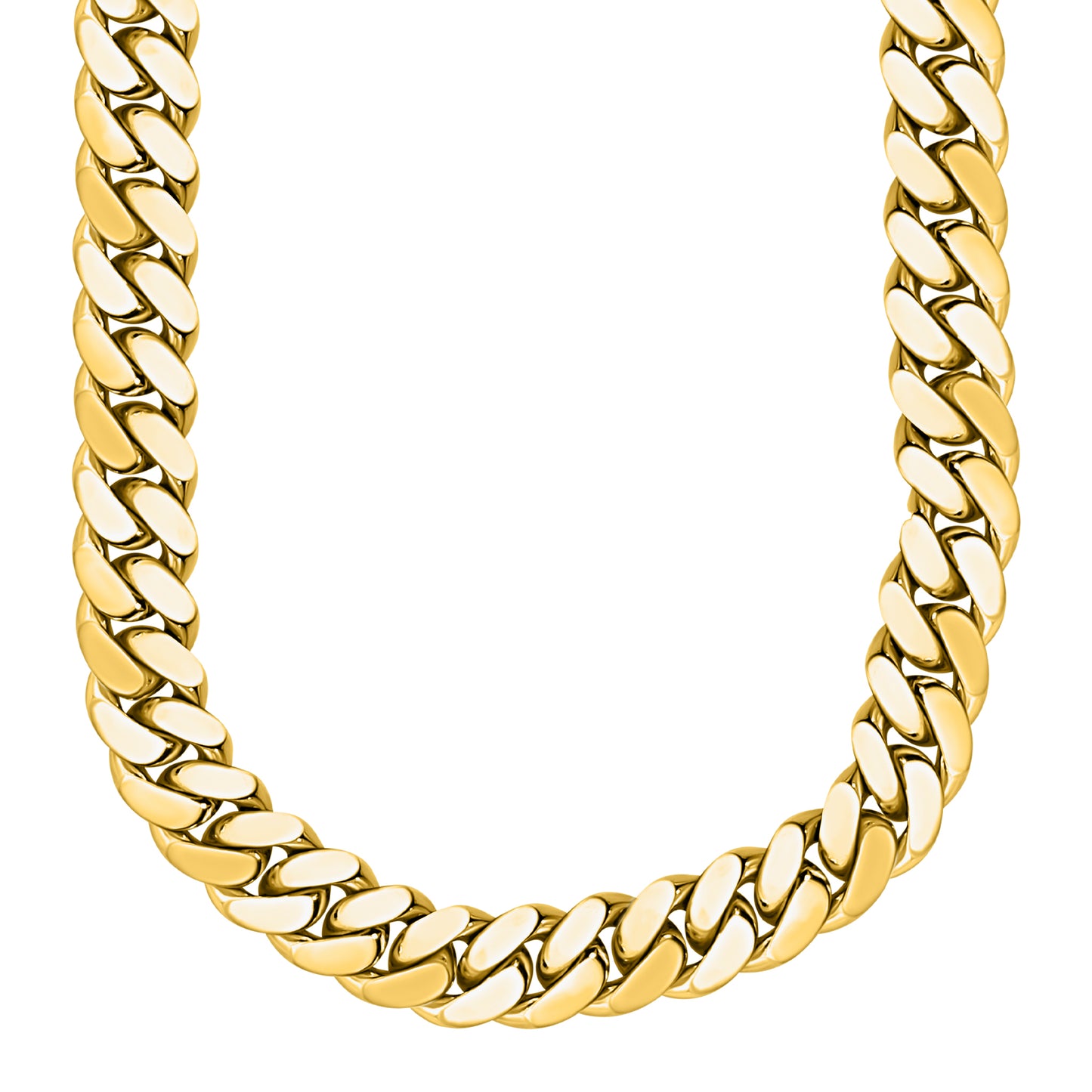 Gold Finished 925 Silver Handmade Miami Cuban Link