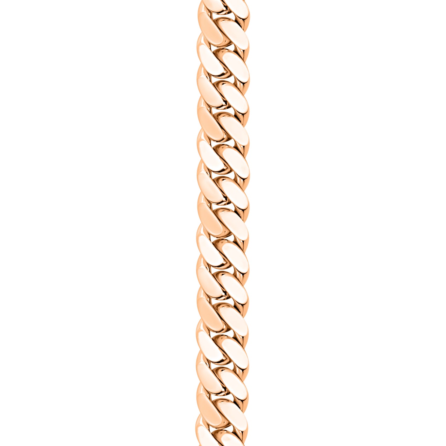Rose Gold Finished 925 Silver Handmade Cuban Link Bracelet