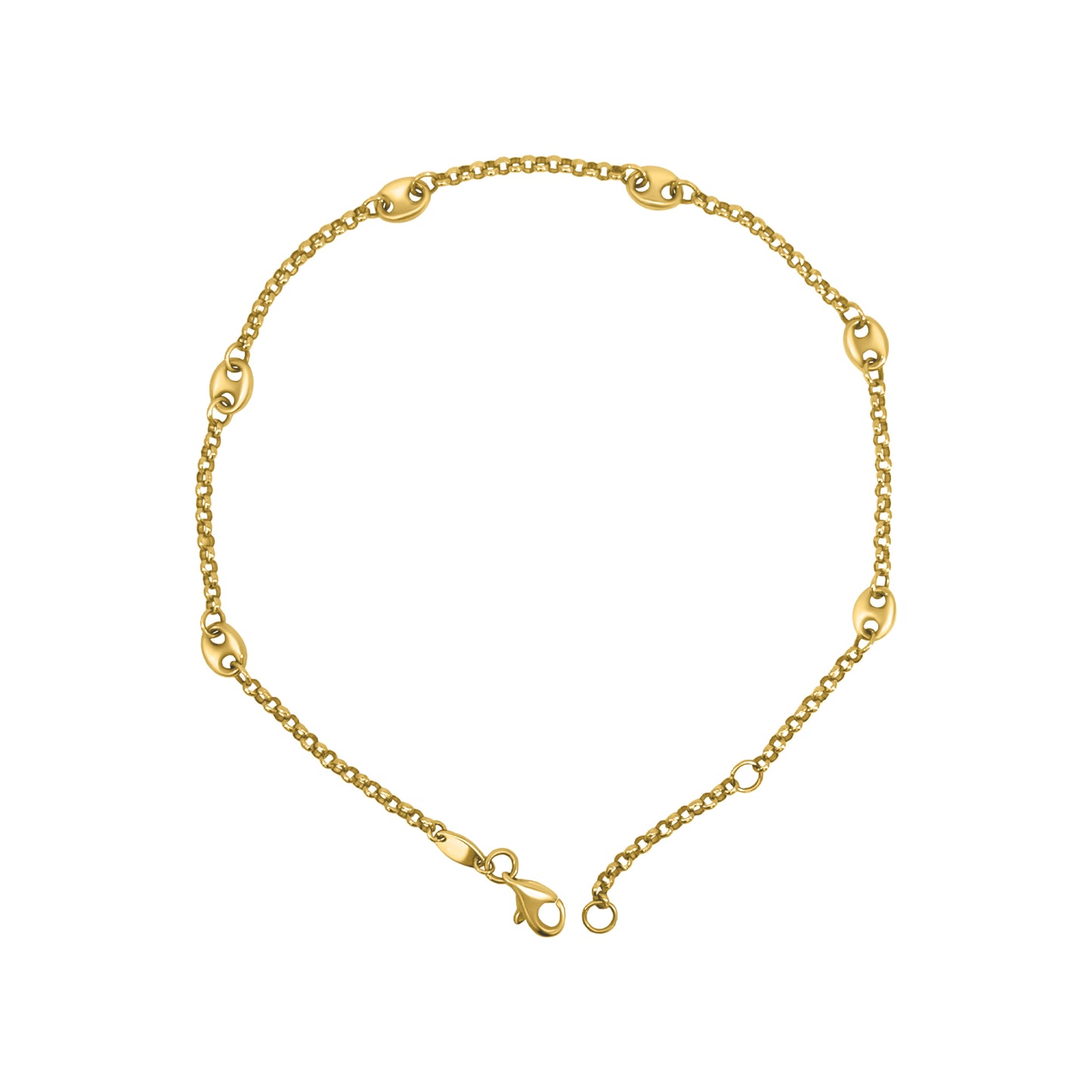 Mariner Puff Anklet with Adjustable Length