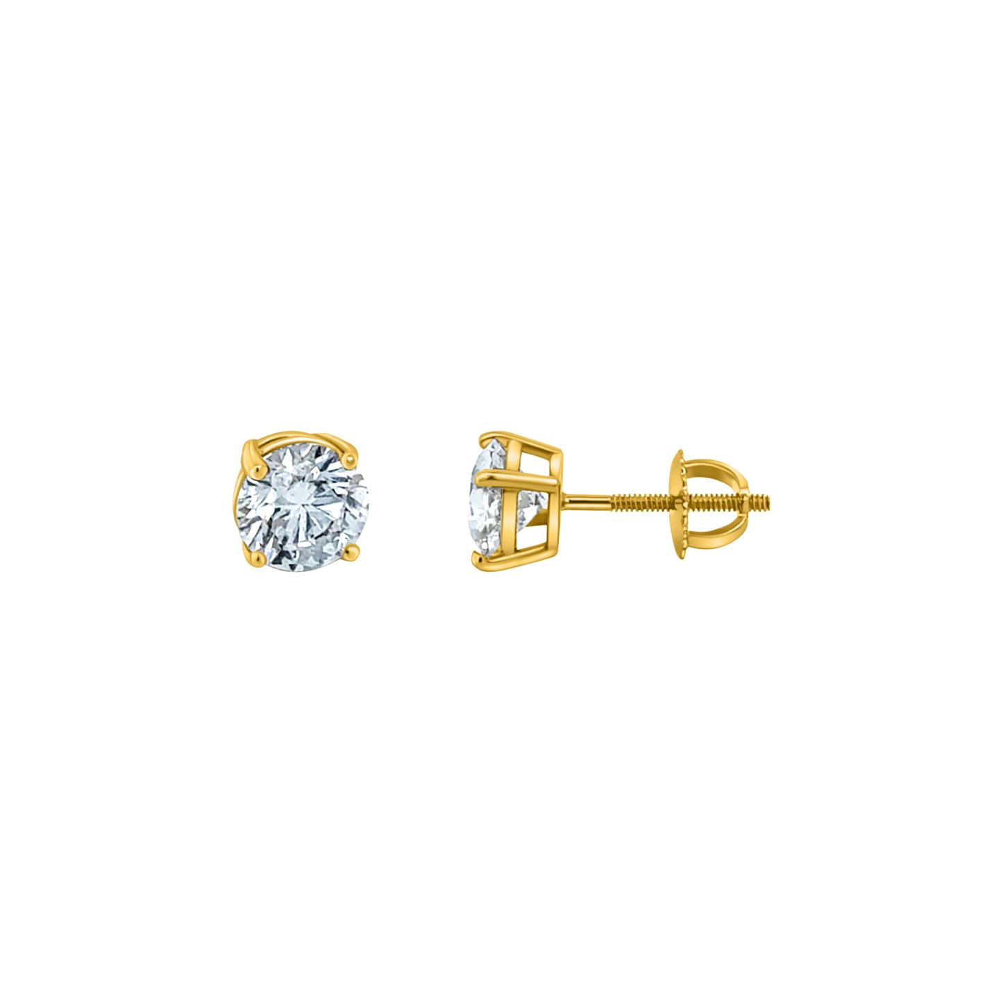 4 Prong 2CTW Natural Diamond Studs
