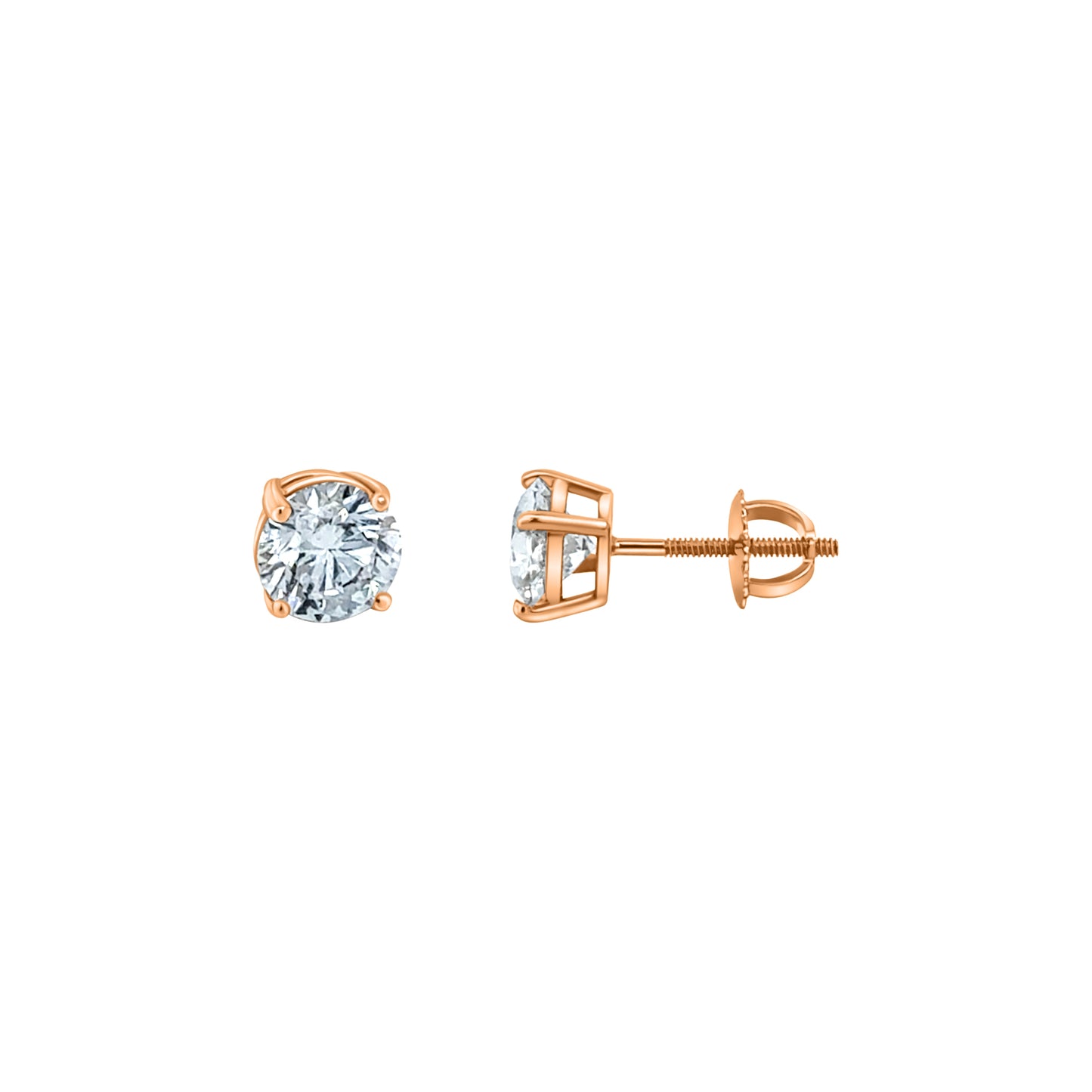 4 Prong 2CTW Natural Diamond Studs