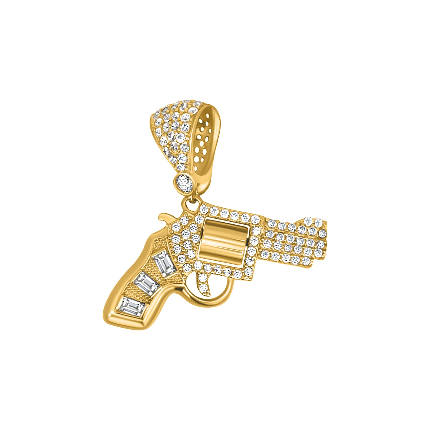 Gold Revolver Pendant