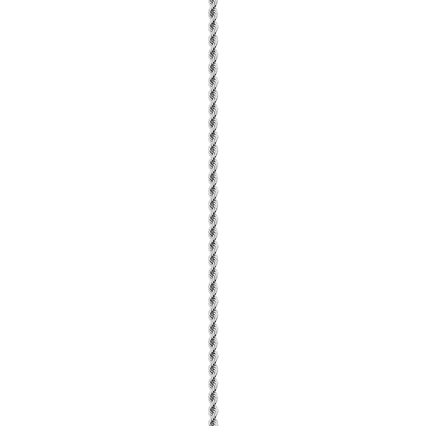 10K White Gold Rope Anklet