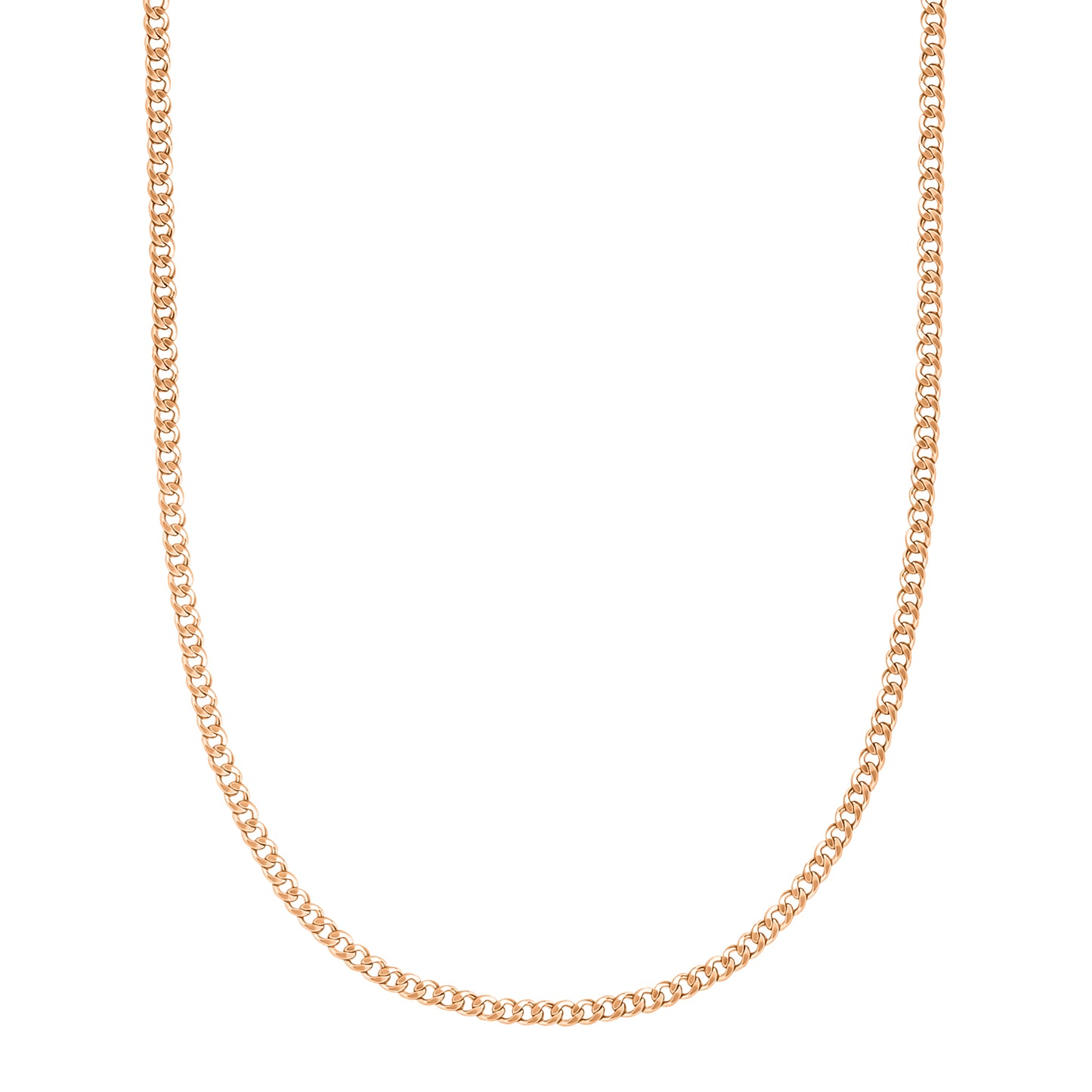 14K Rose Gold Curb Link Chain