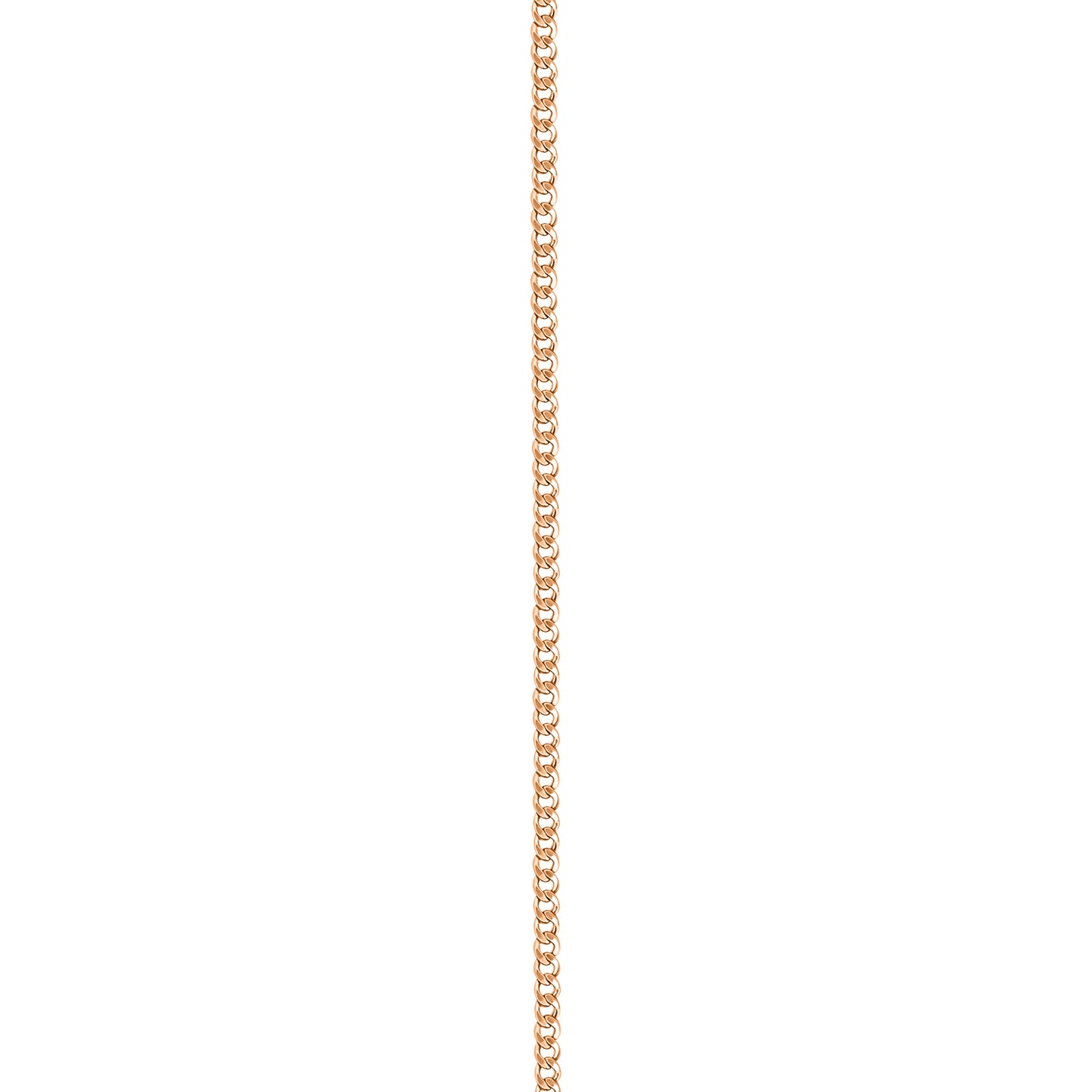 10K Rose Gold Curb Link Anklet