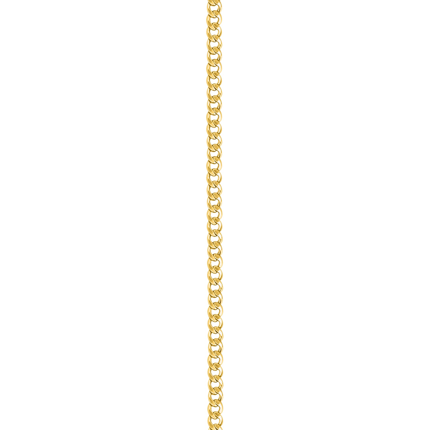 10K Yellow Gold Curb Link Anklet