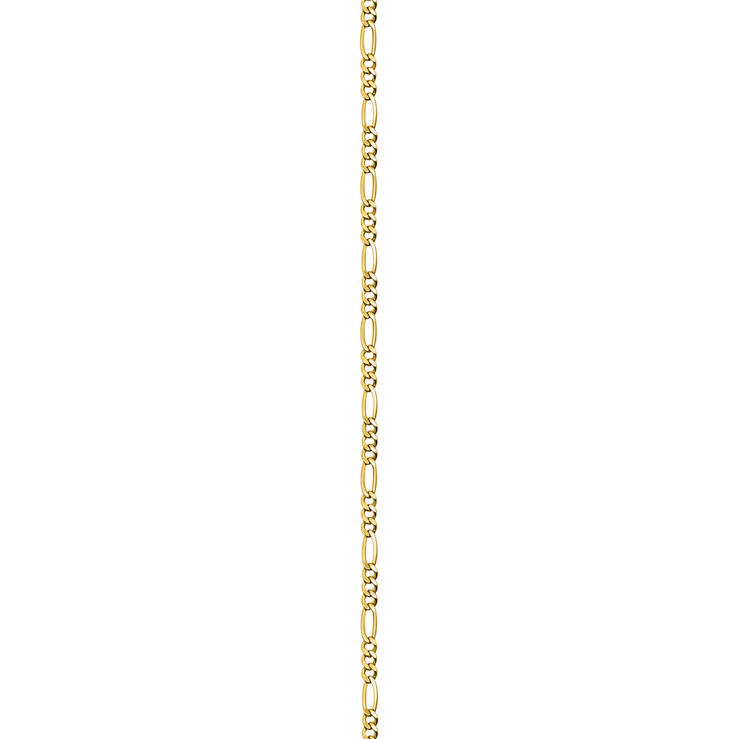 14K Yellow Gold Figaro Link Anklet