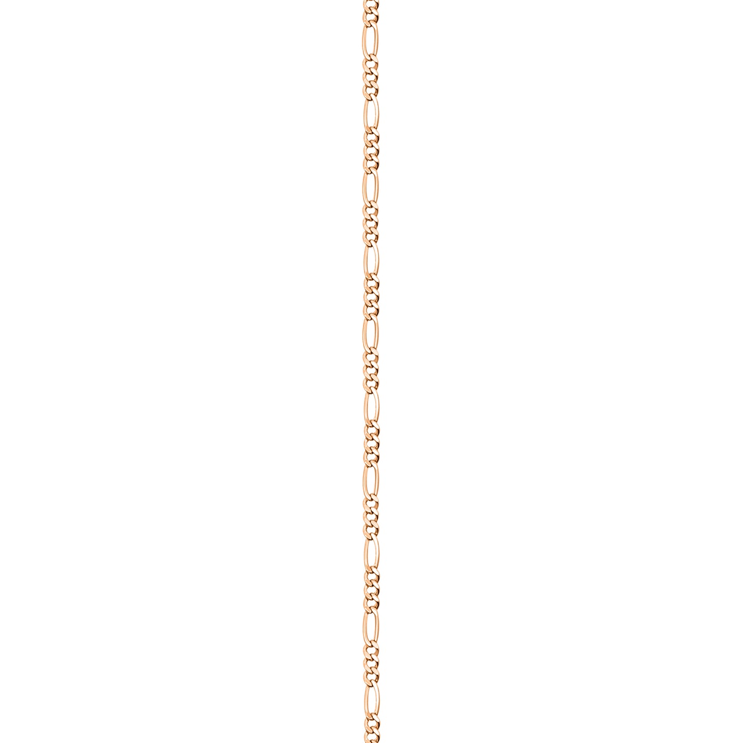 10K Rose Gold Figaro Link Anklet