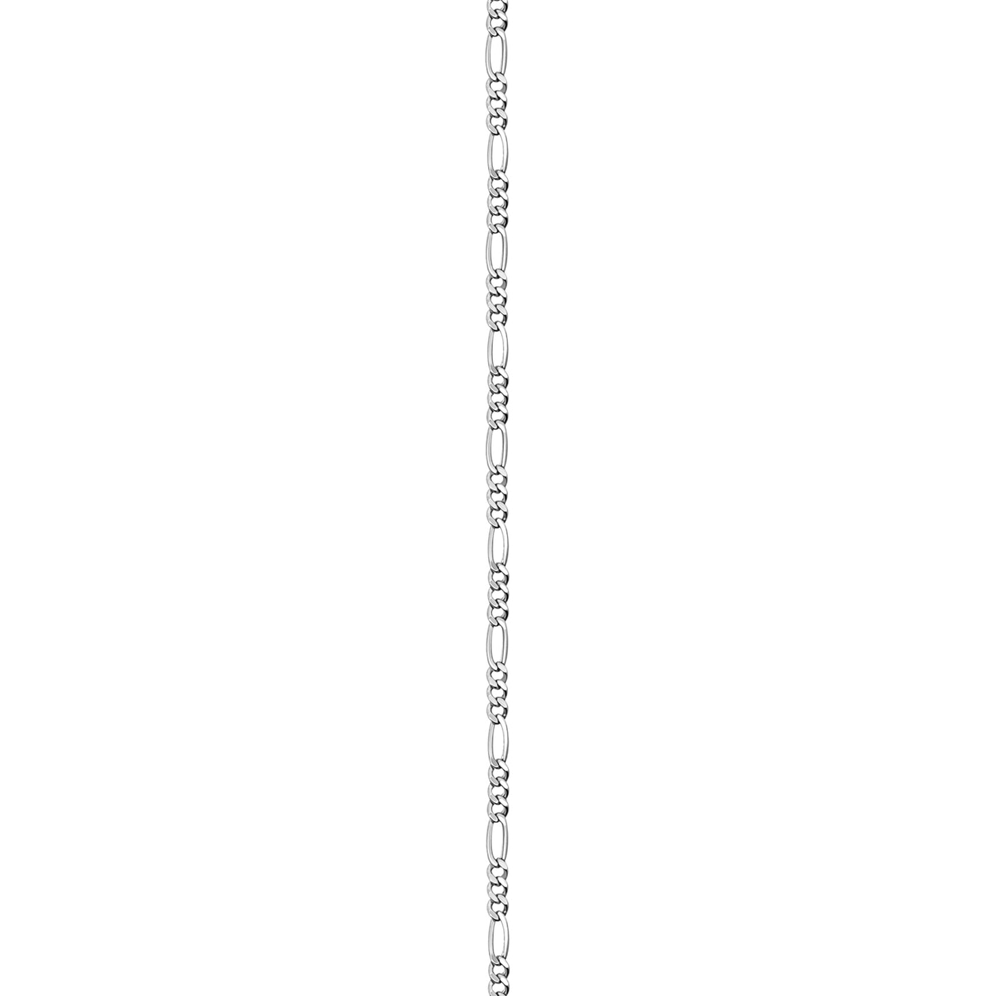 18K White Gold Figaro Link Anklet