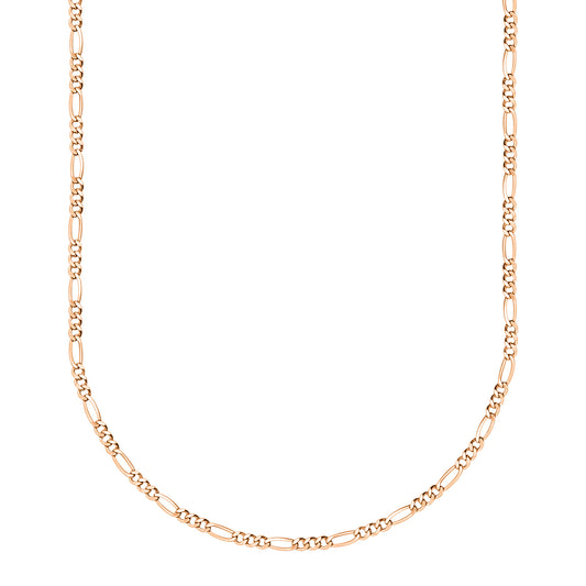 10K Rose Gold Figaro Link Chain