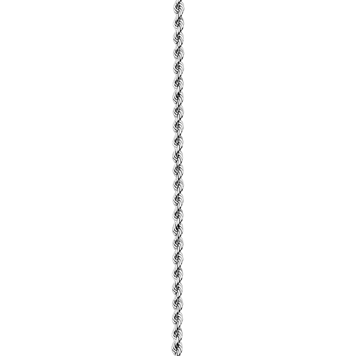 10K White Gold Rope Anklet