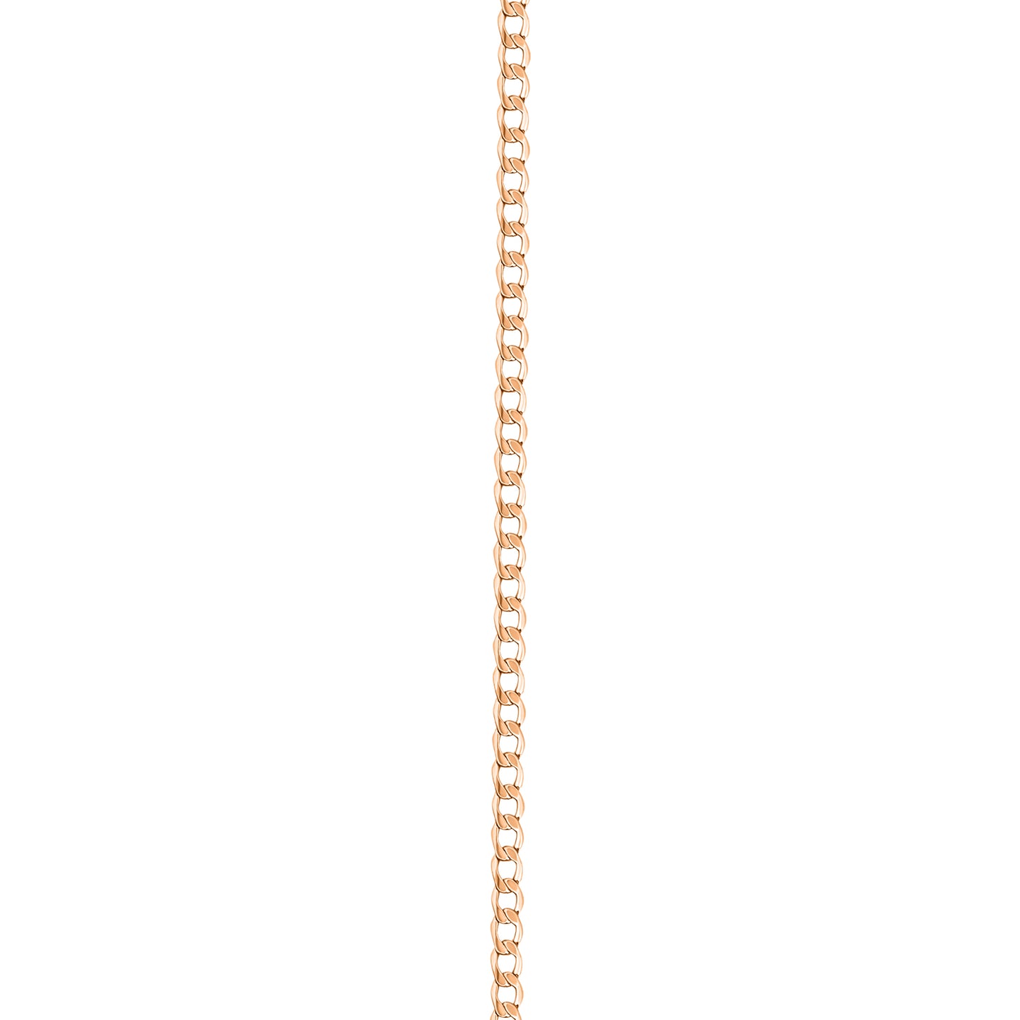10K Rose Gold Curb Link Anklet