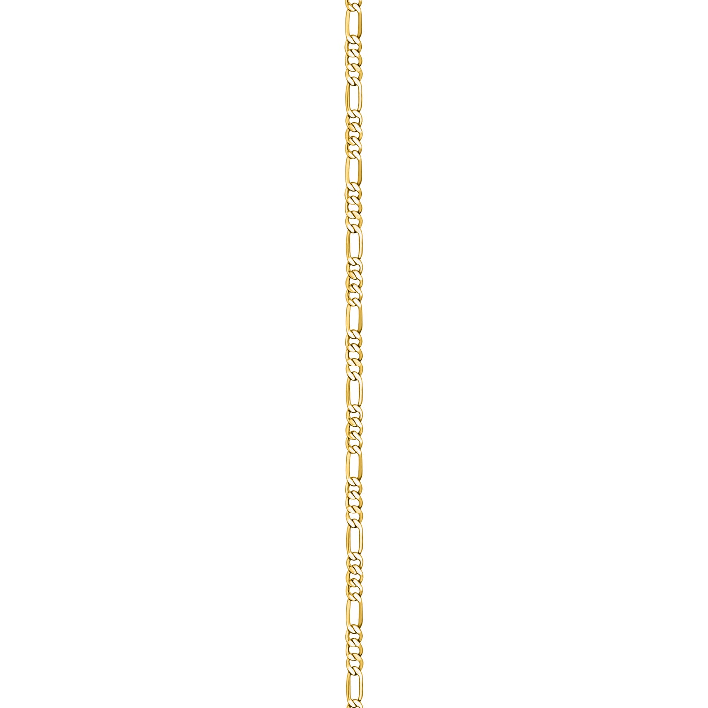 14K Yellow Gold Figaro Link Anklet