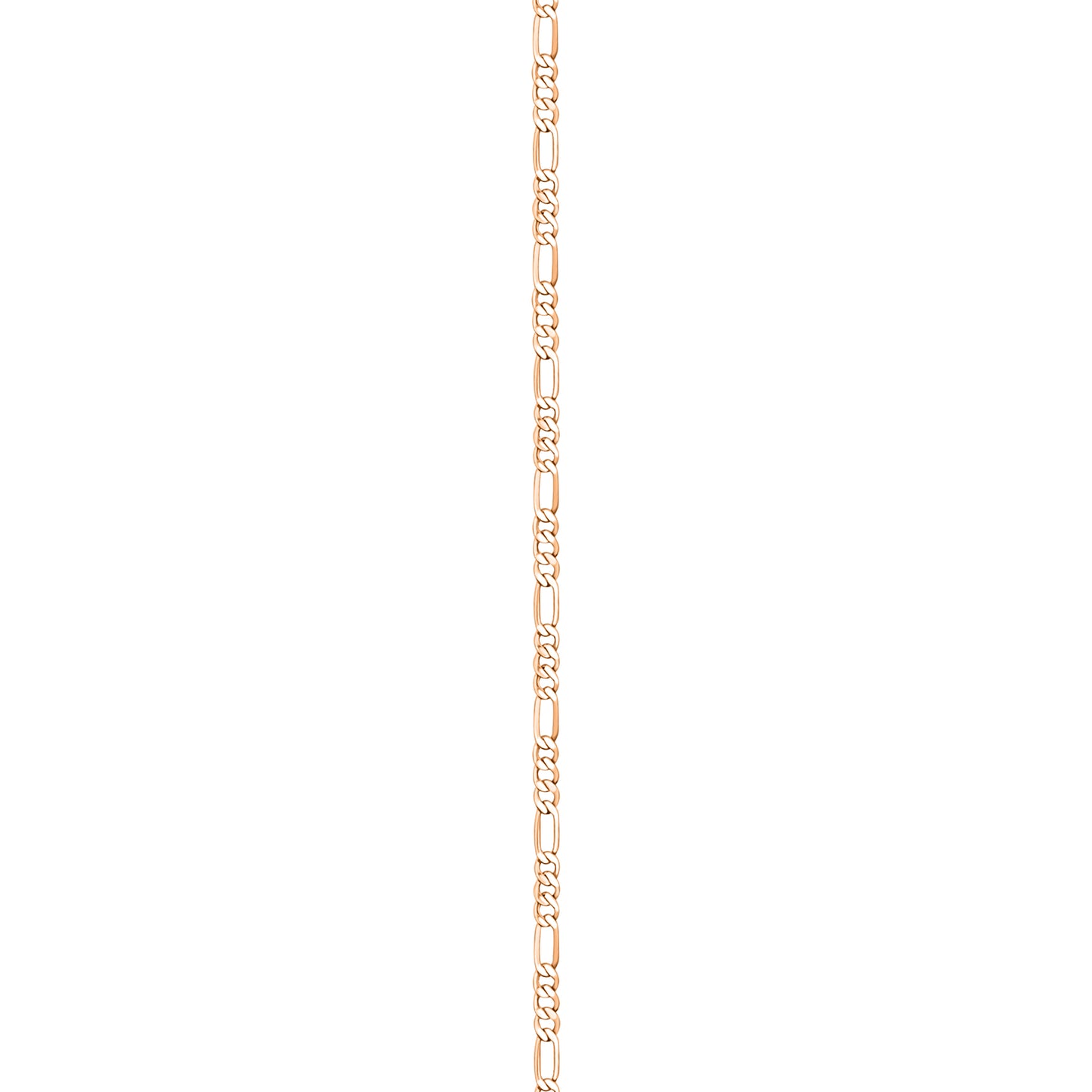 10K Rose Gold Figaro Link Anklet