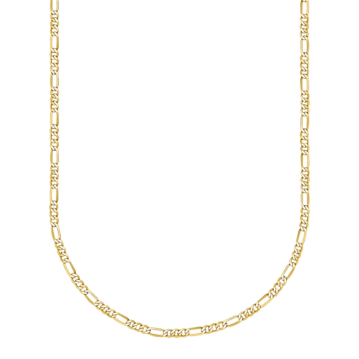 10K Yellow Gold Figaro Link Chain