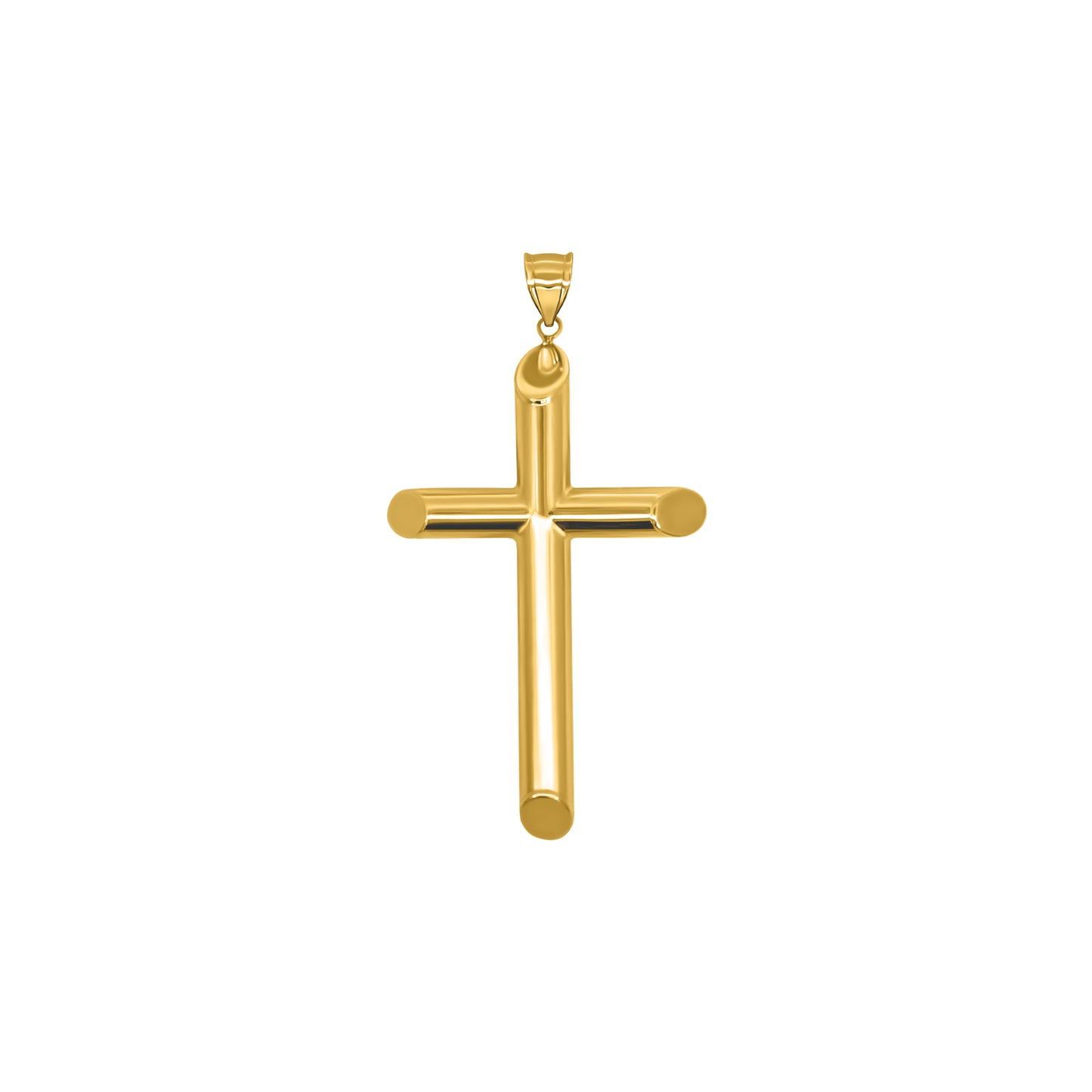 Polished Tube Cross Pendant