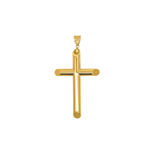 Polished Tube Cross Pendant