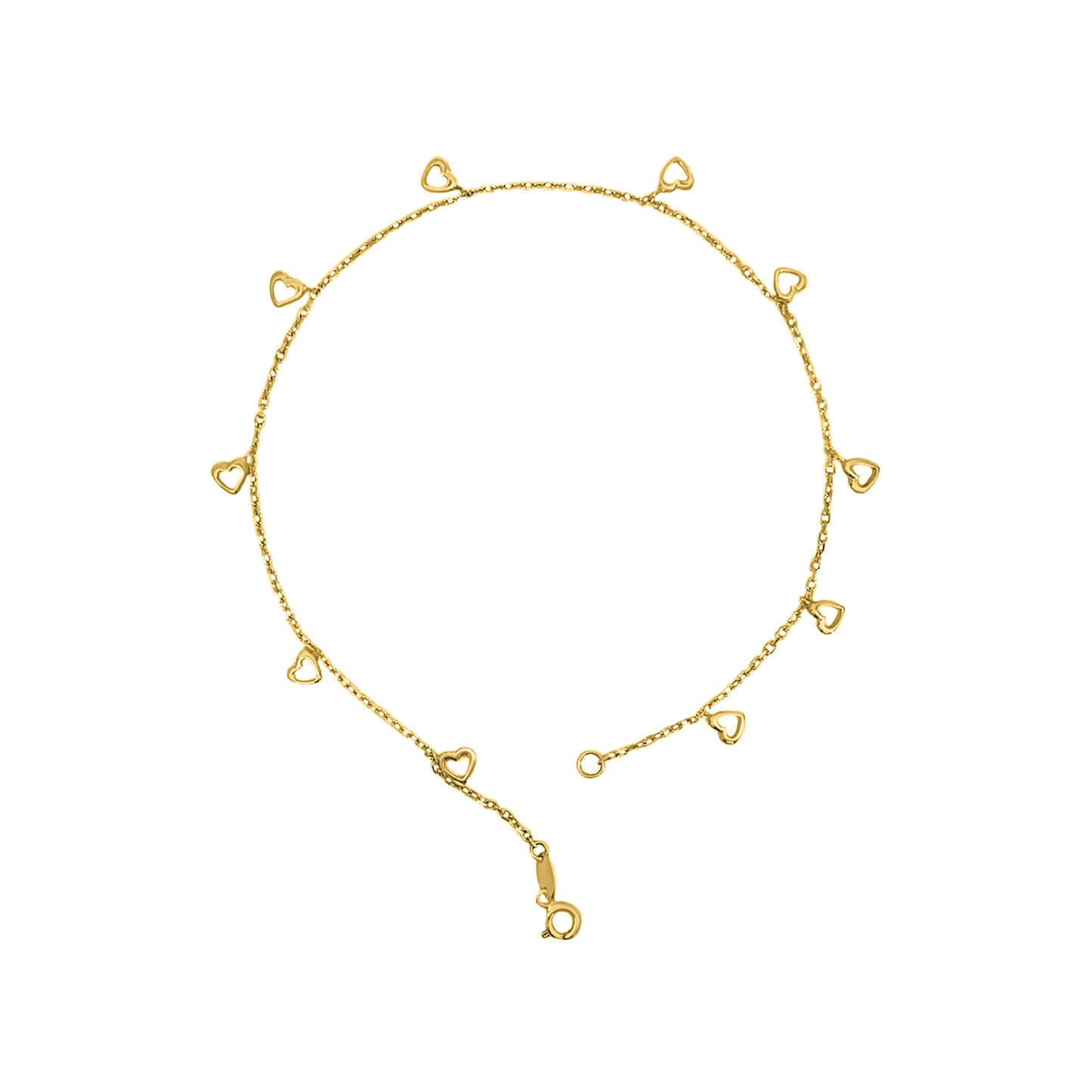 Dainty Heart Charm Anklet