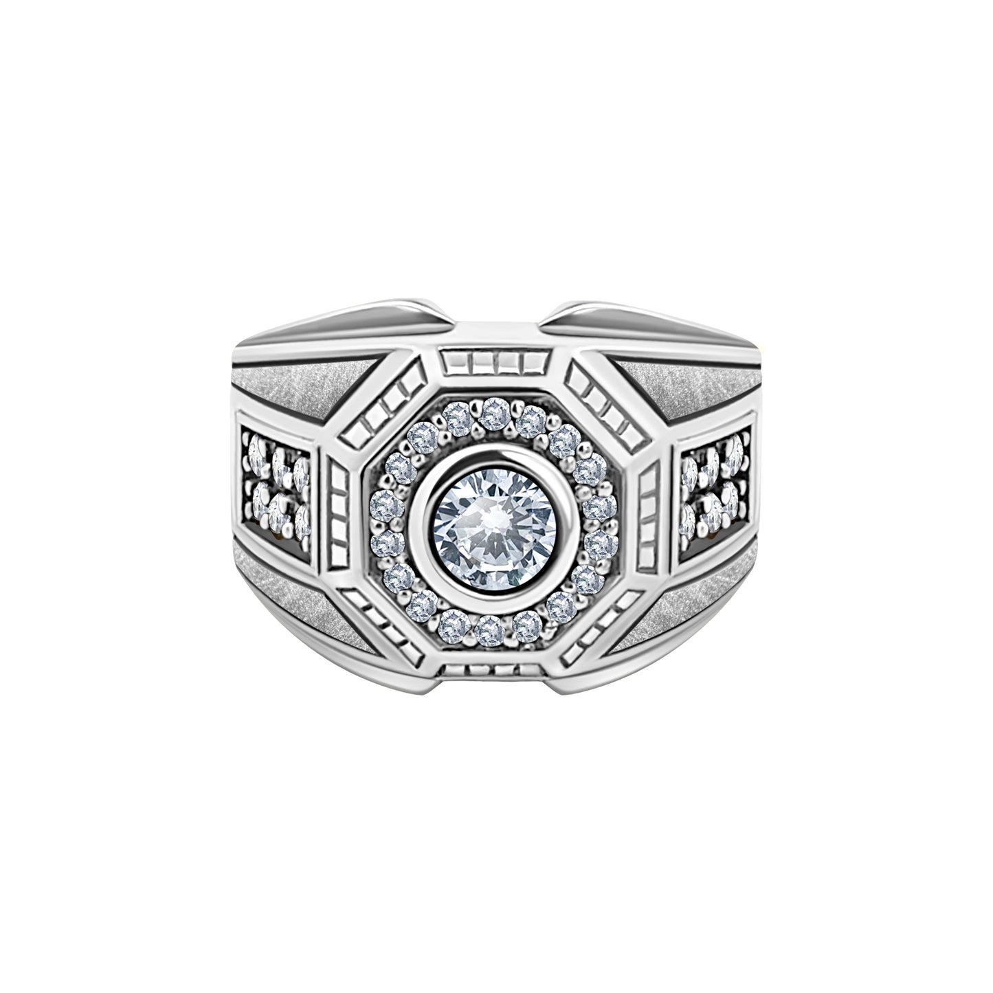 White Gold Heptagon Ring
