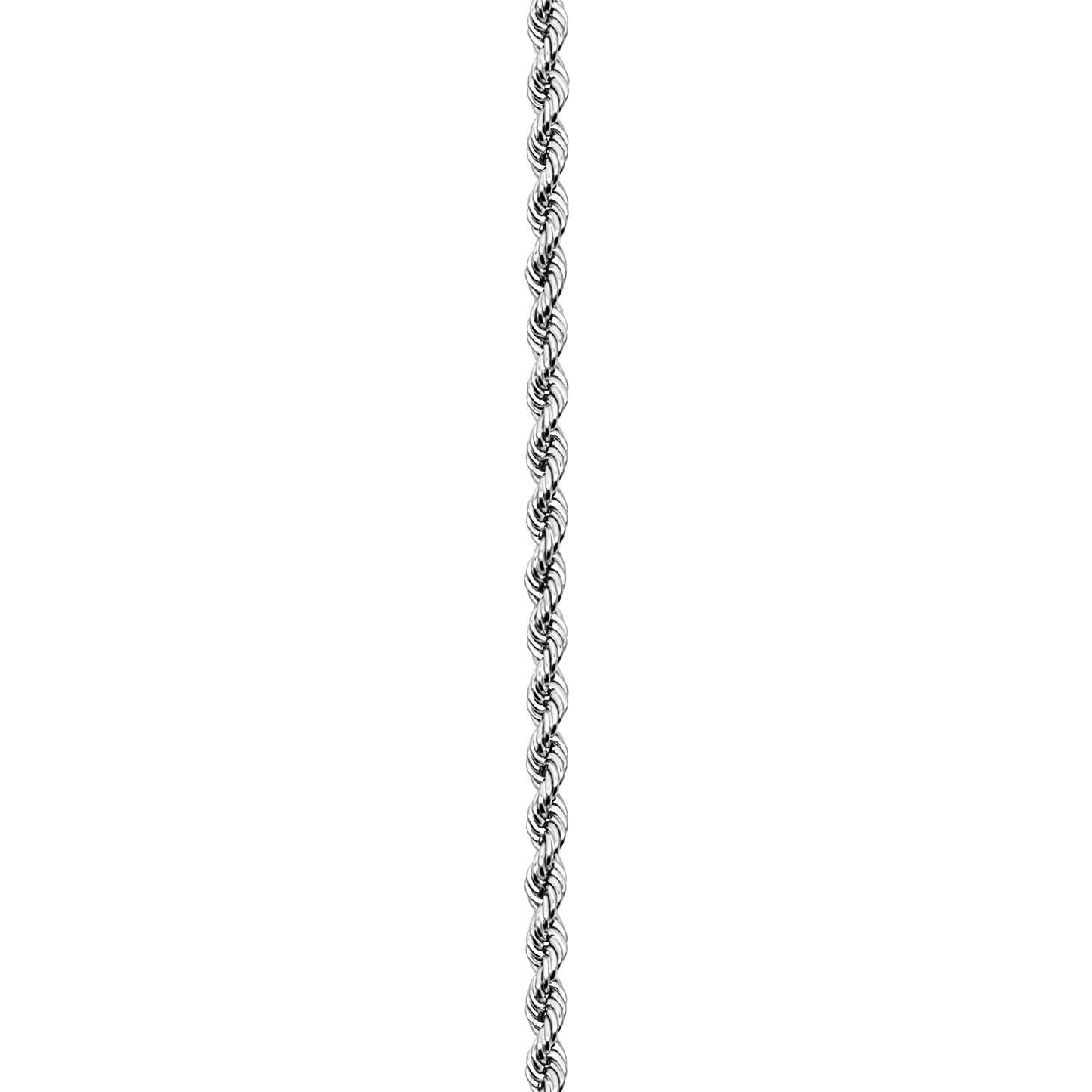 10K White Gold Rope Anklet