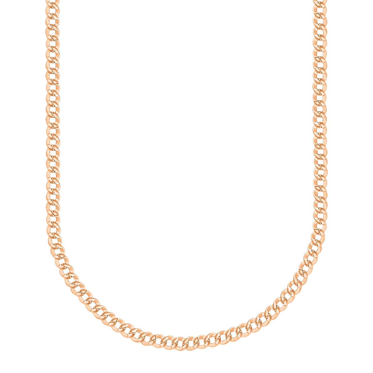 14K Rose Gold Curb Link Chain
