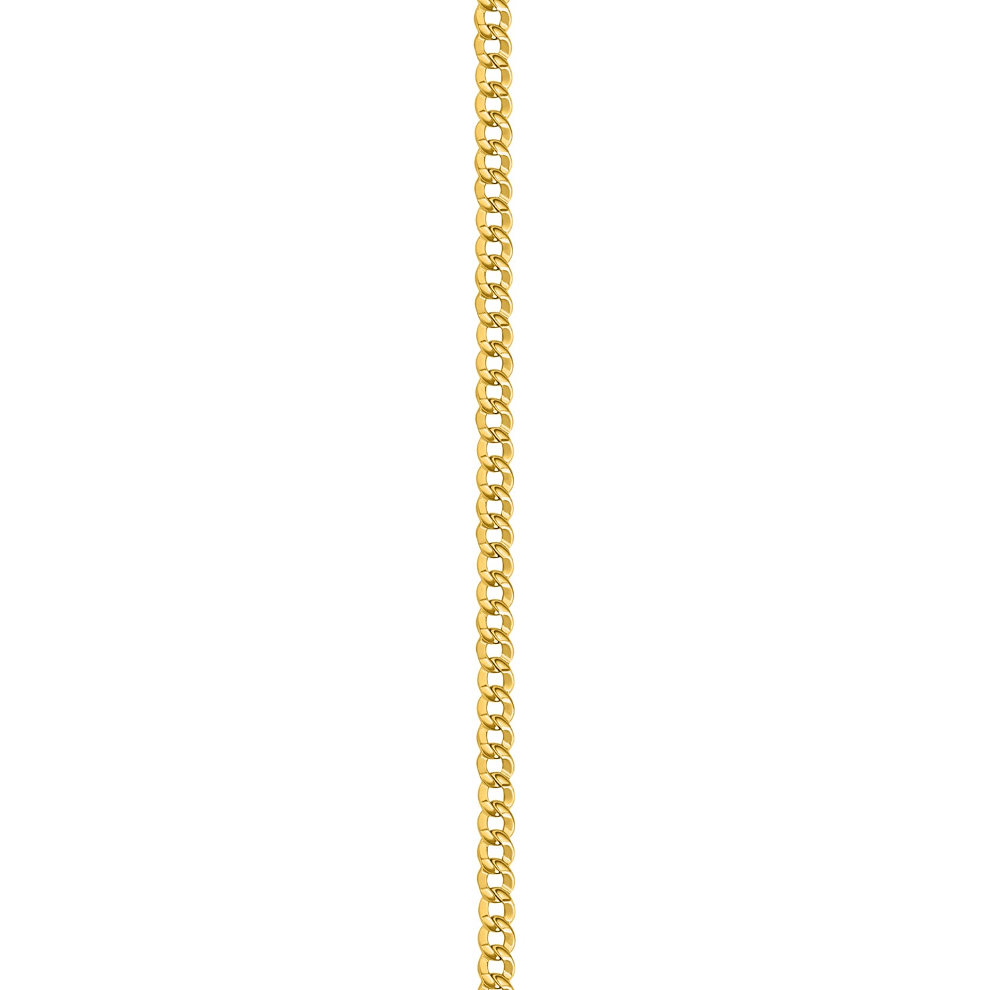 10K Yellow Gold Curb Link Anklet