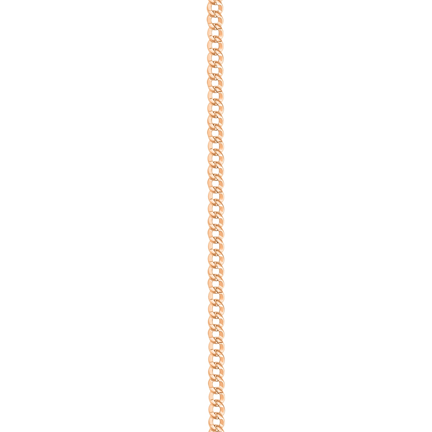 10K Rose Gold Curb Link Anklet