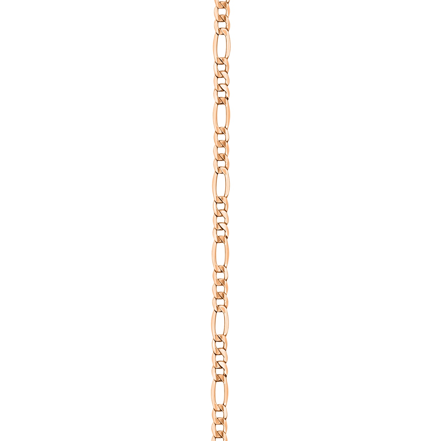 10K Rose Gold Figaro Link Anklet
