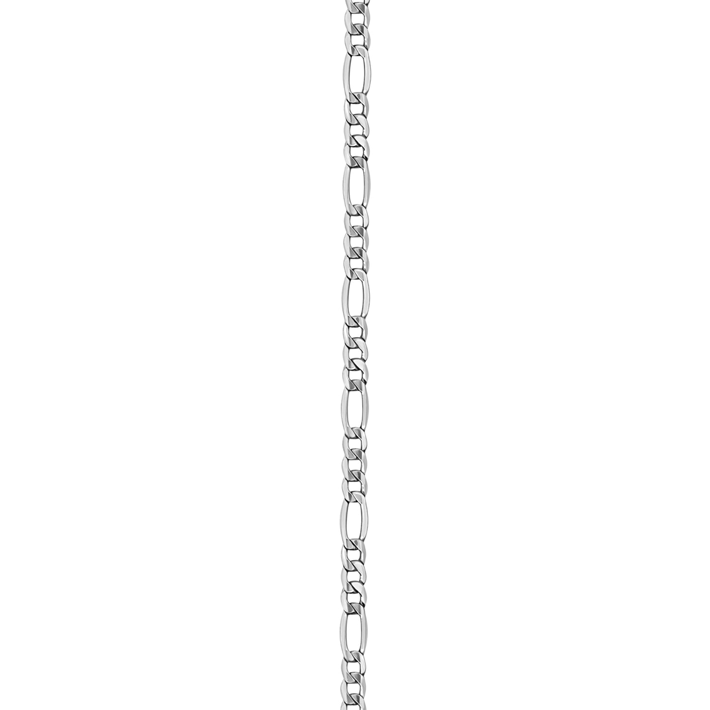 18K White Gold Figaro Link Anklet