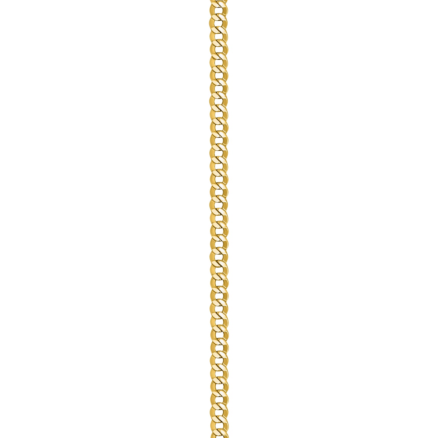 10K Yellow Gold Curb Link Anklet
