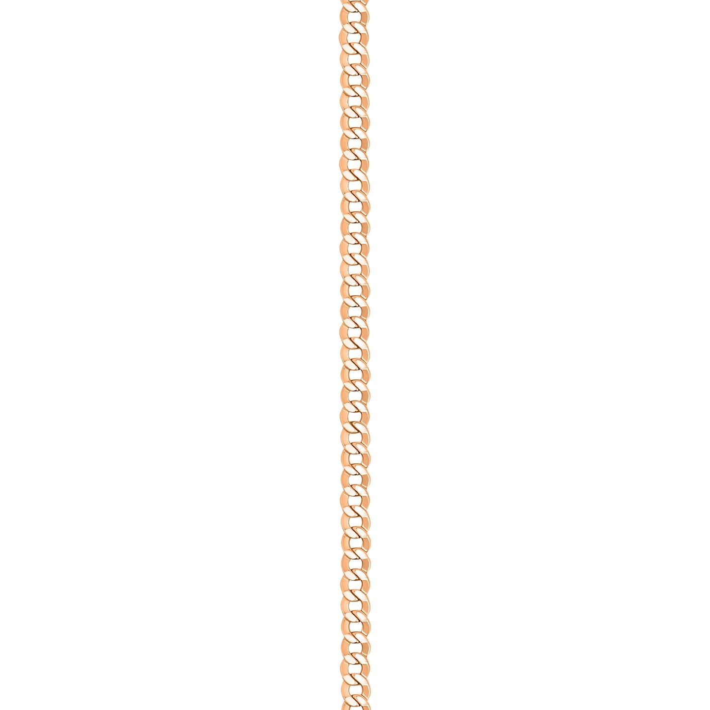 10K Rose Gold Curb Link Anklet