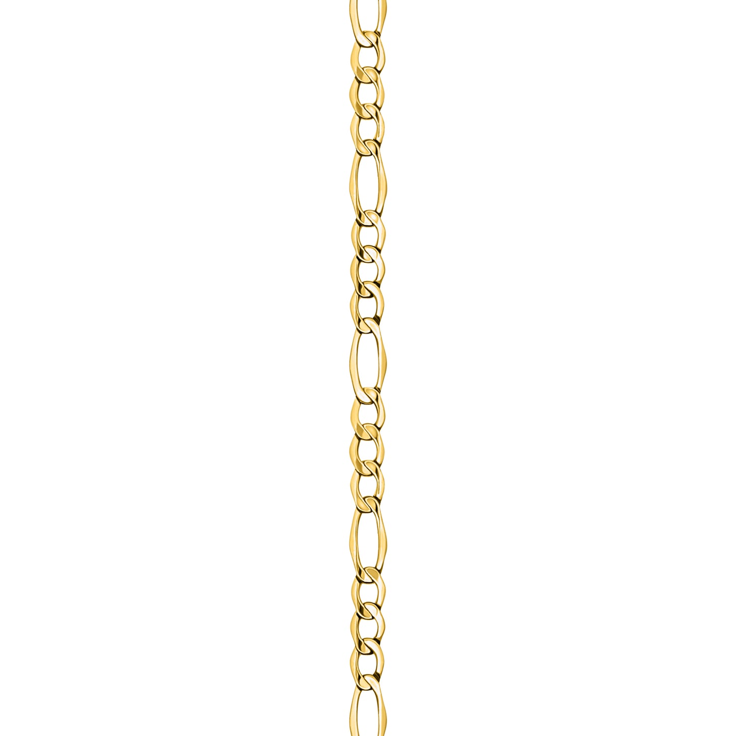 14K Yellow Gold Figaro Link Anklet