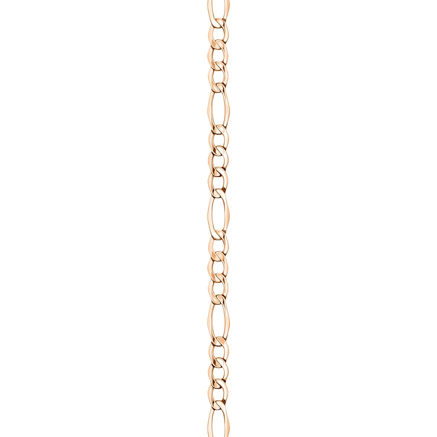 10K Rose Gold Figaro Link Anklet