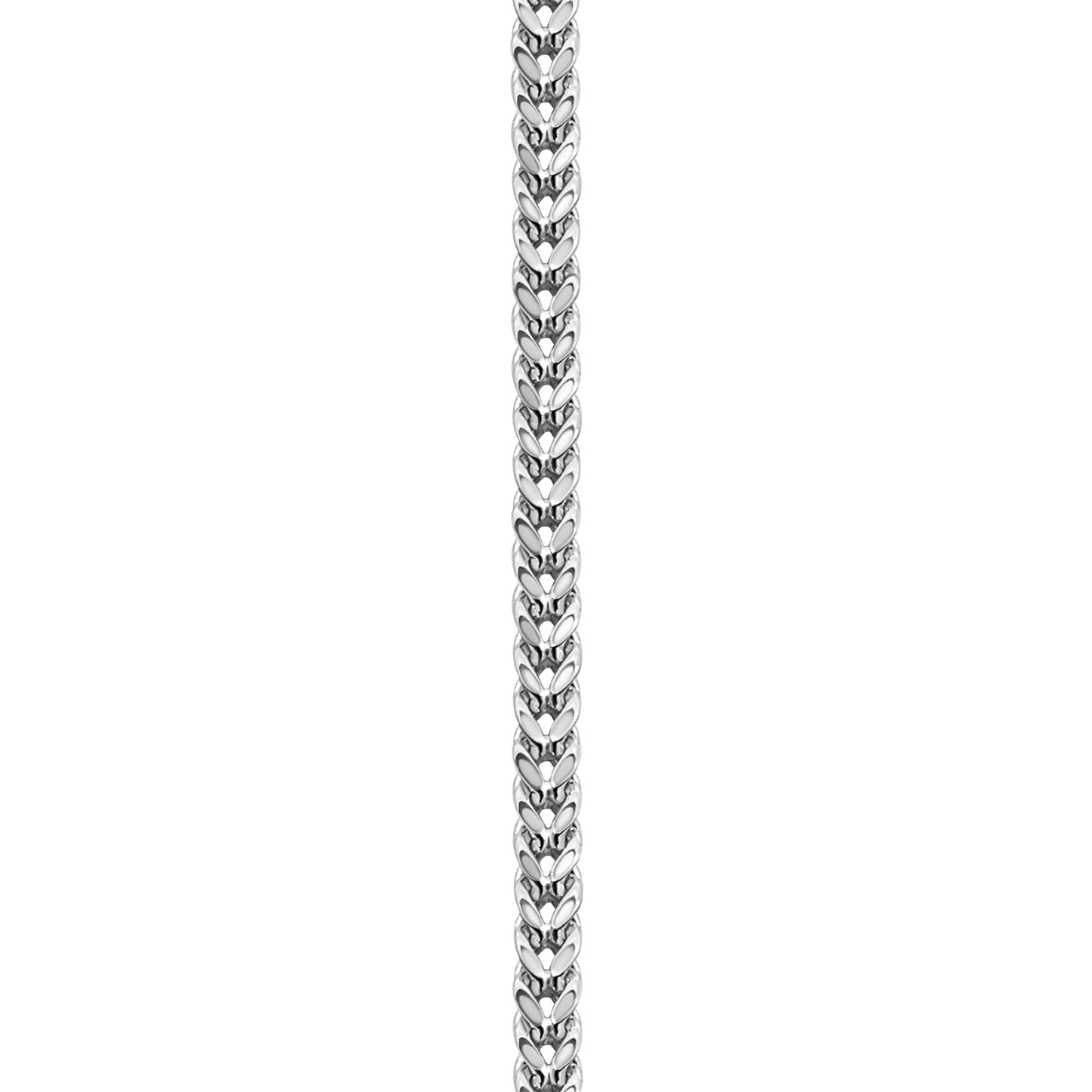 10K White Gold Franco Anklet