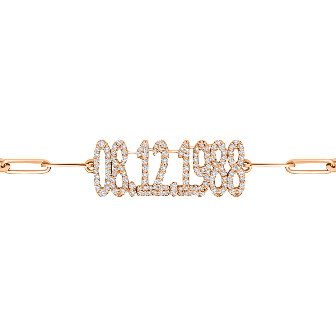 Rose Gold Date Bracelet