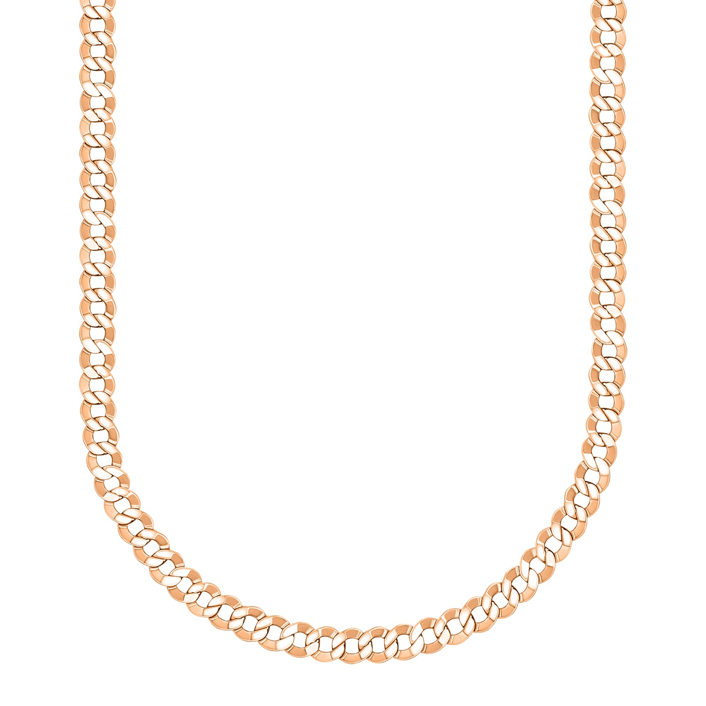 14K Rose Gold Curb Link Chain