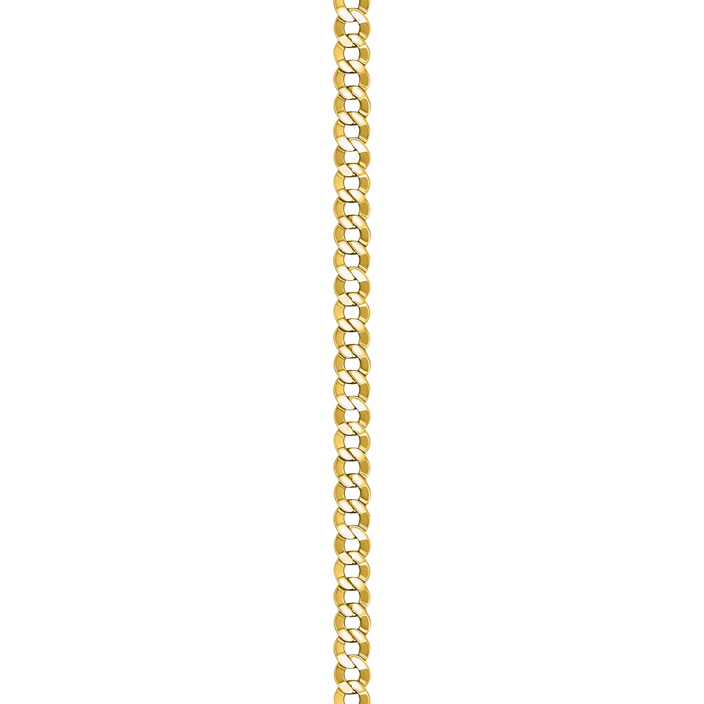 10K Yellow Gold Curb Link Anklet