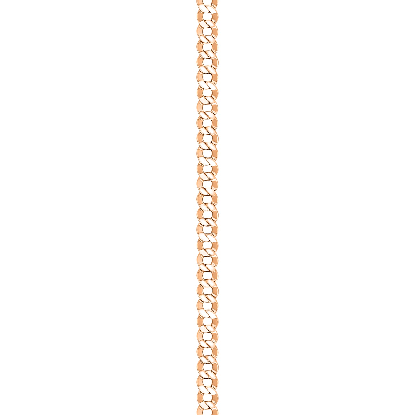 10K Rose Gold Curb Link Anklet