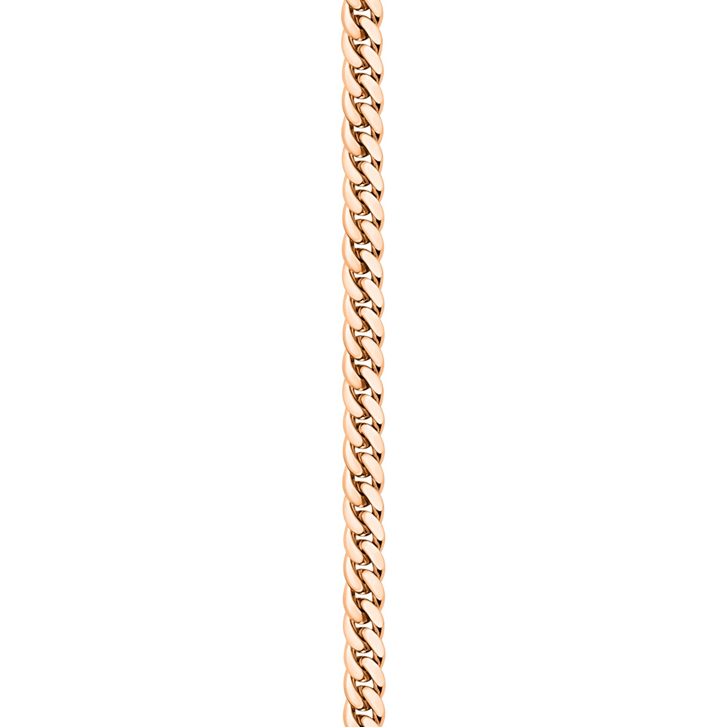 Rose Gold Finished 925 Silver Handmade Cuban Link Bracelet
