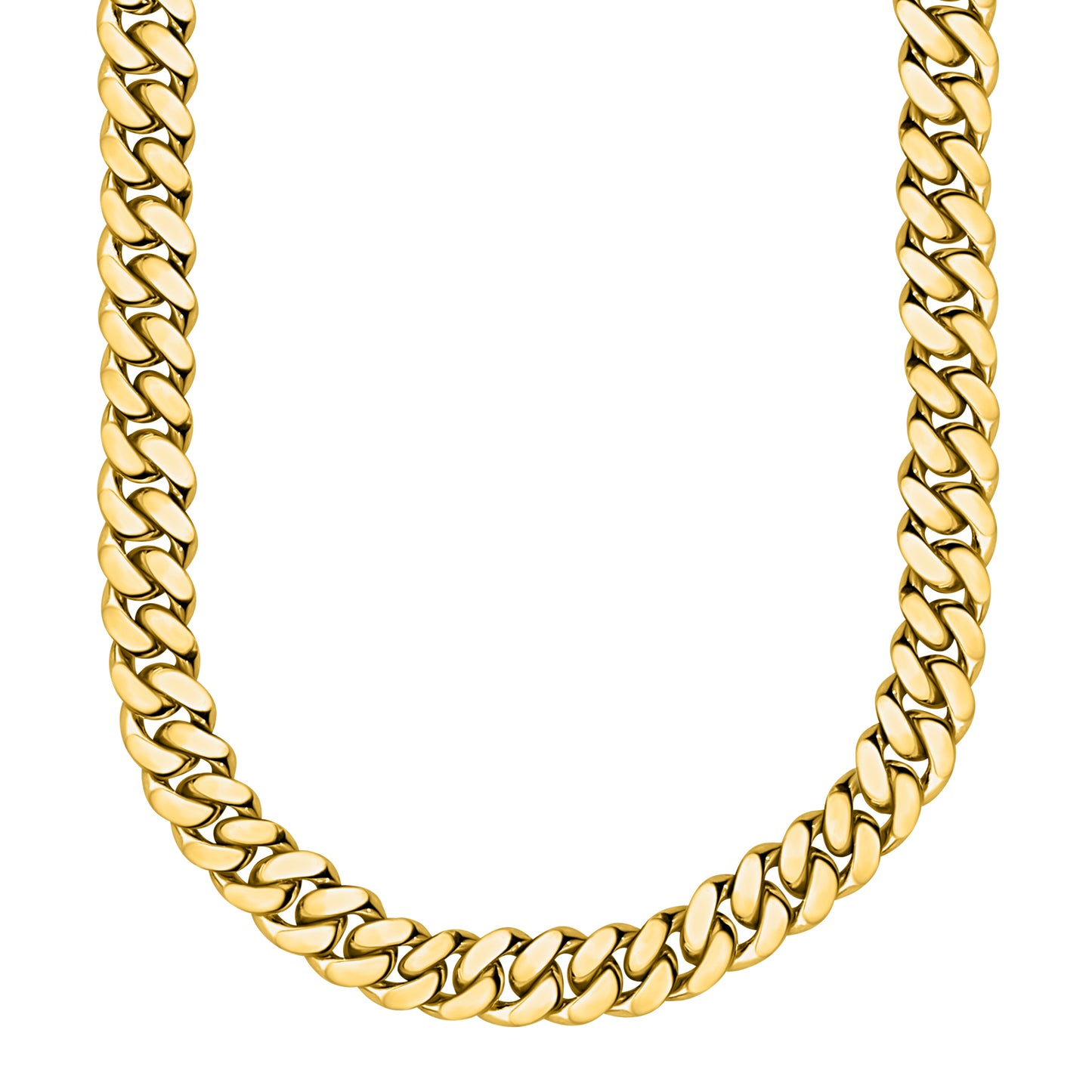 Gold Finished 925 Silver Handmade Miami Cuban Link