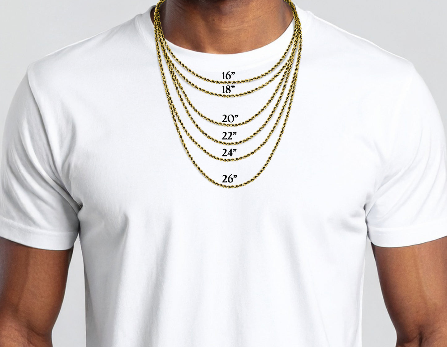 14K Yellow Gold Rope Chain