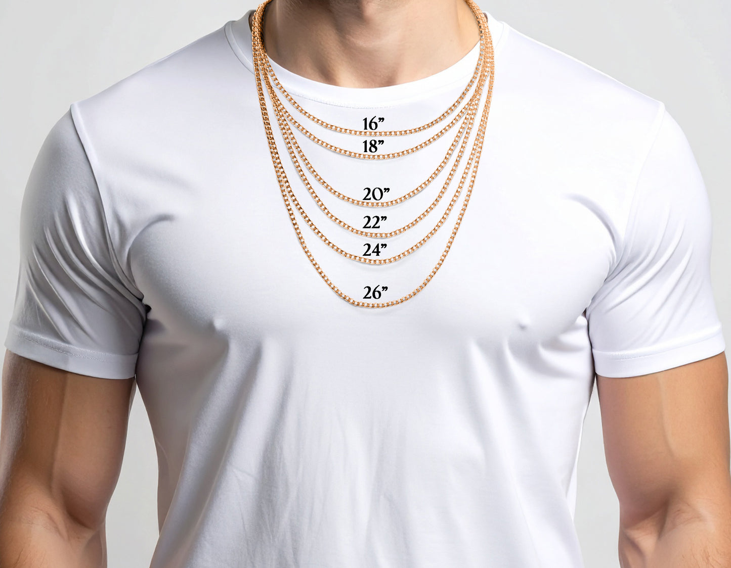 18K Rose Gold Curb Link Chain