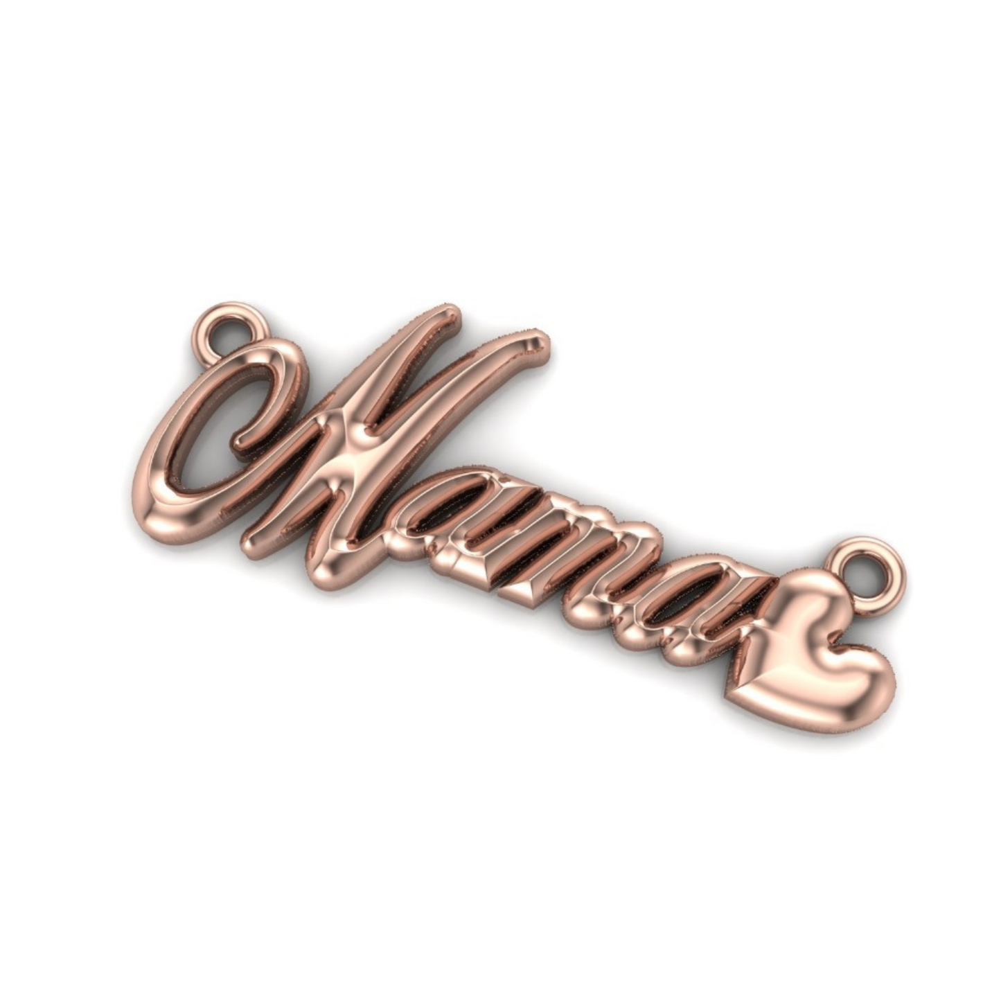Rose Gold Mama Script Pendant