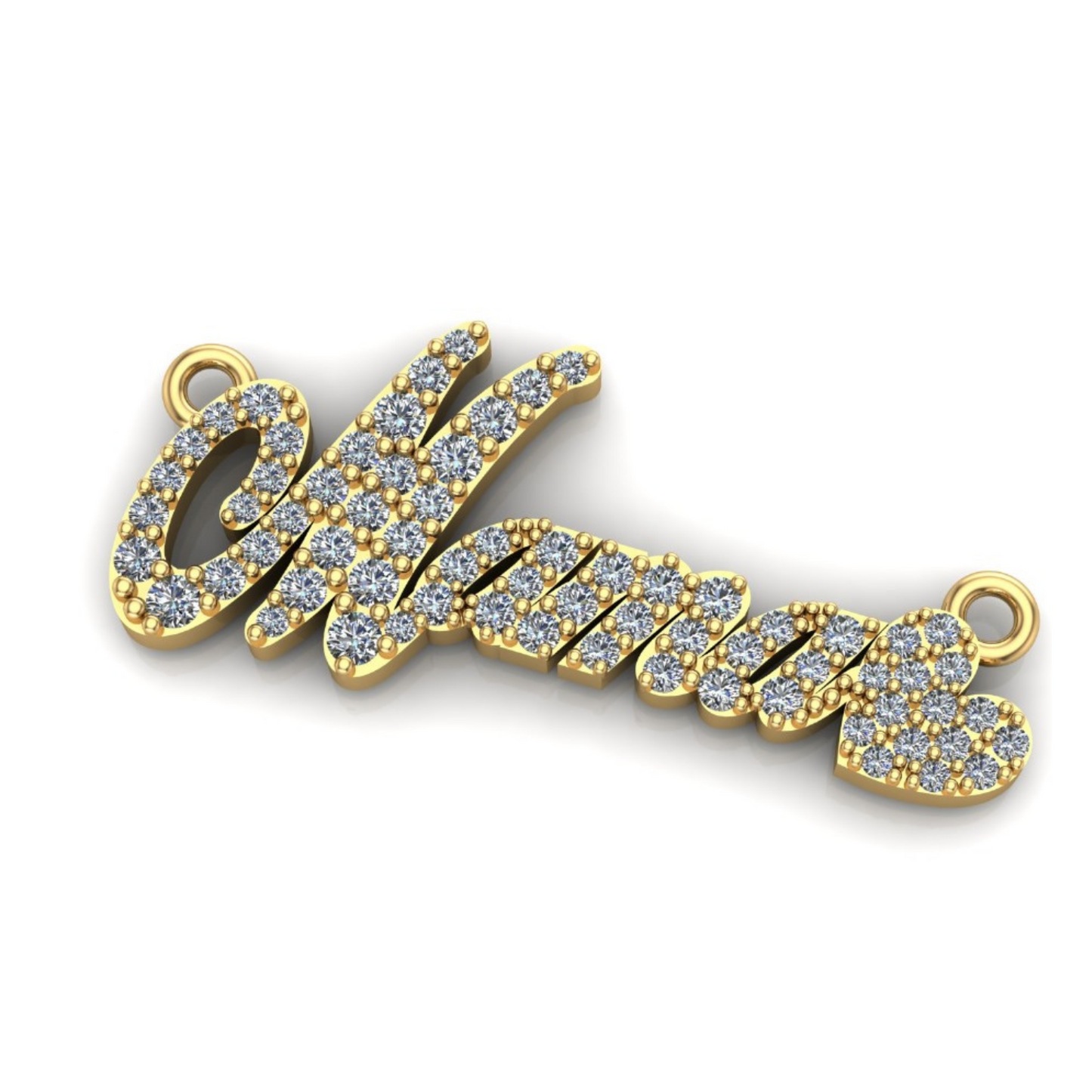 Yellow Gold Mama Diamond Pendant