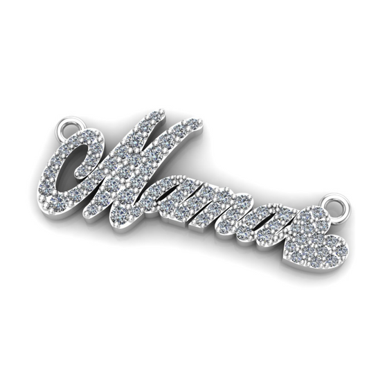 White Gold Mama Diamond Pendant