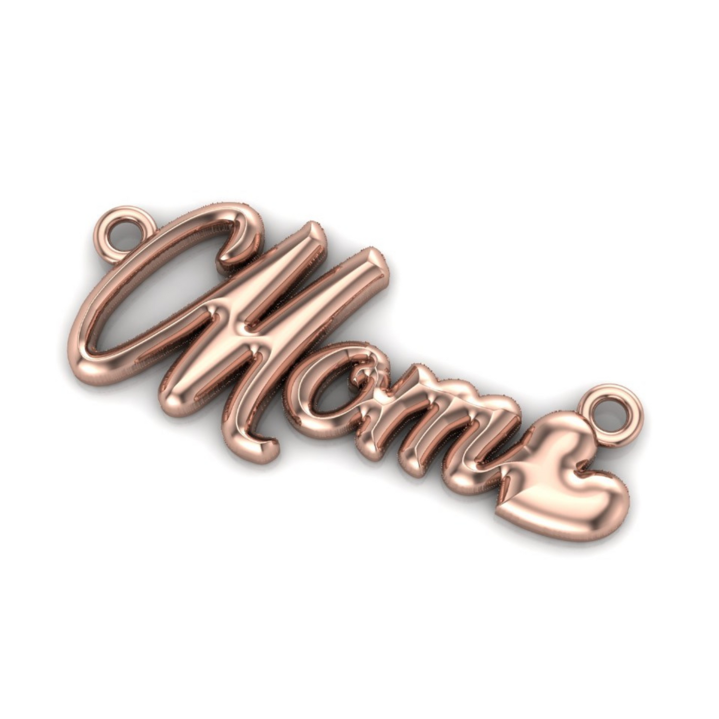 Rose Gold Mom Script Pendant