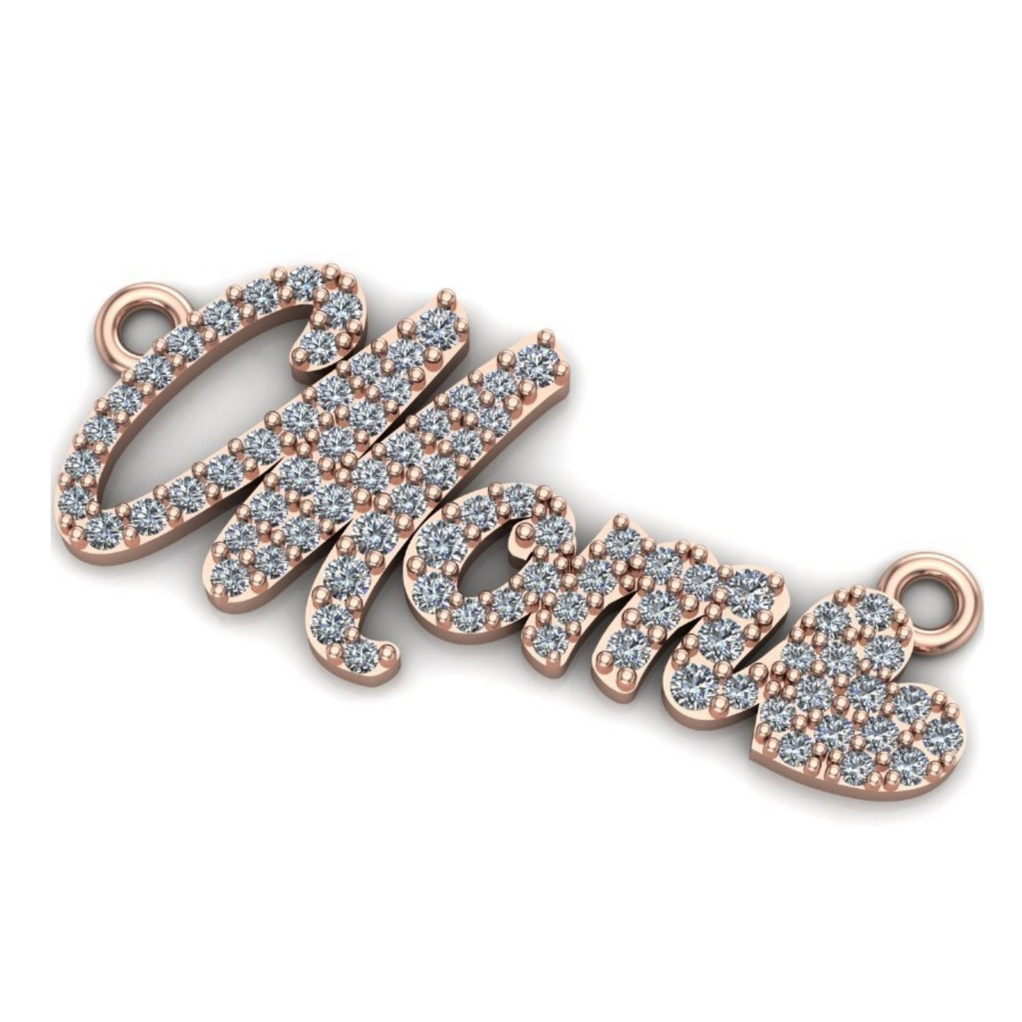 Rose Gold Mom Diamond Pendant